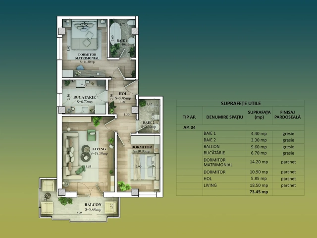 Apartament 3 camere - Galata